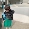 【 Clearance Sale 】 Children's 2023 Summer Skin Clothing, light and thin long-sleeved T-shirt base layer for boys and girls with letters Specification image